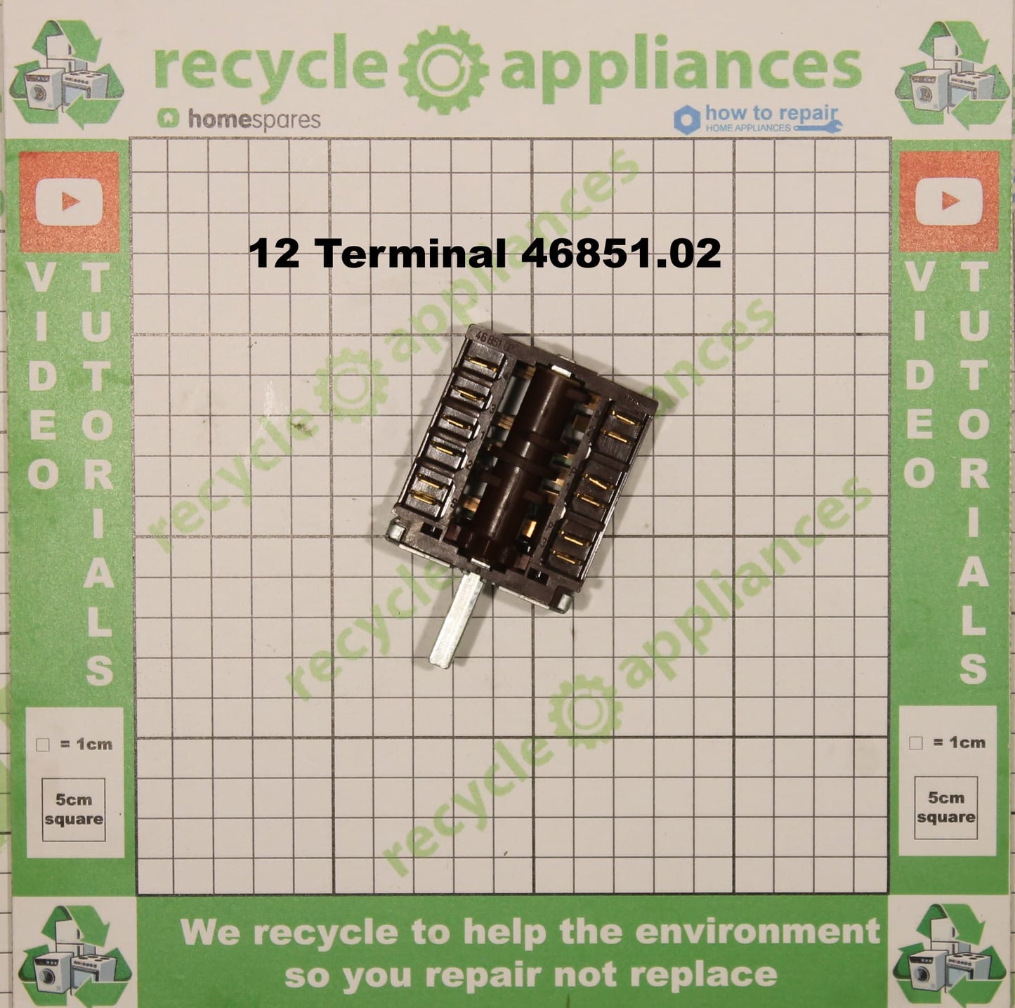 Cookology Midea Top Oven Selector Switch 12 Terminal 46851.02