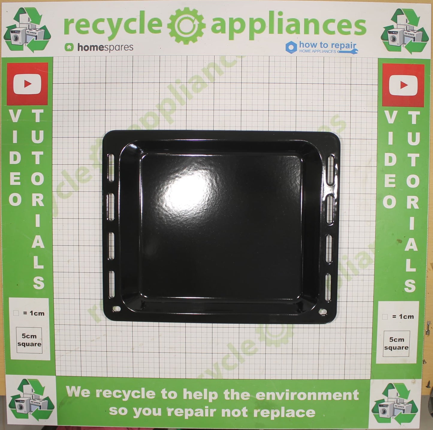 Cookology Enamel Grill Oven Tray Baking & Roasting Shelf 346mm x 427mm