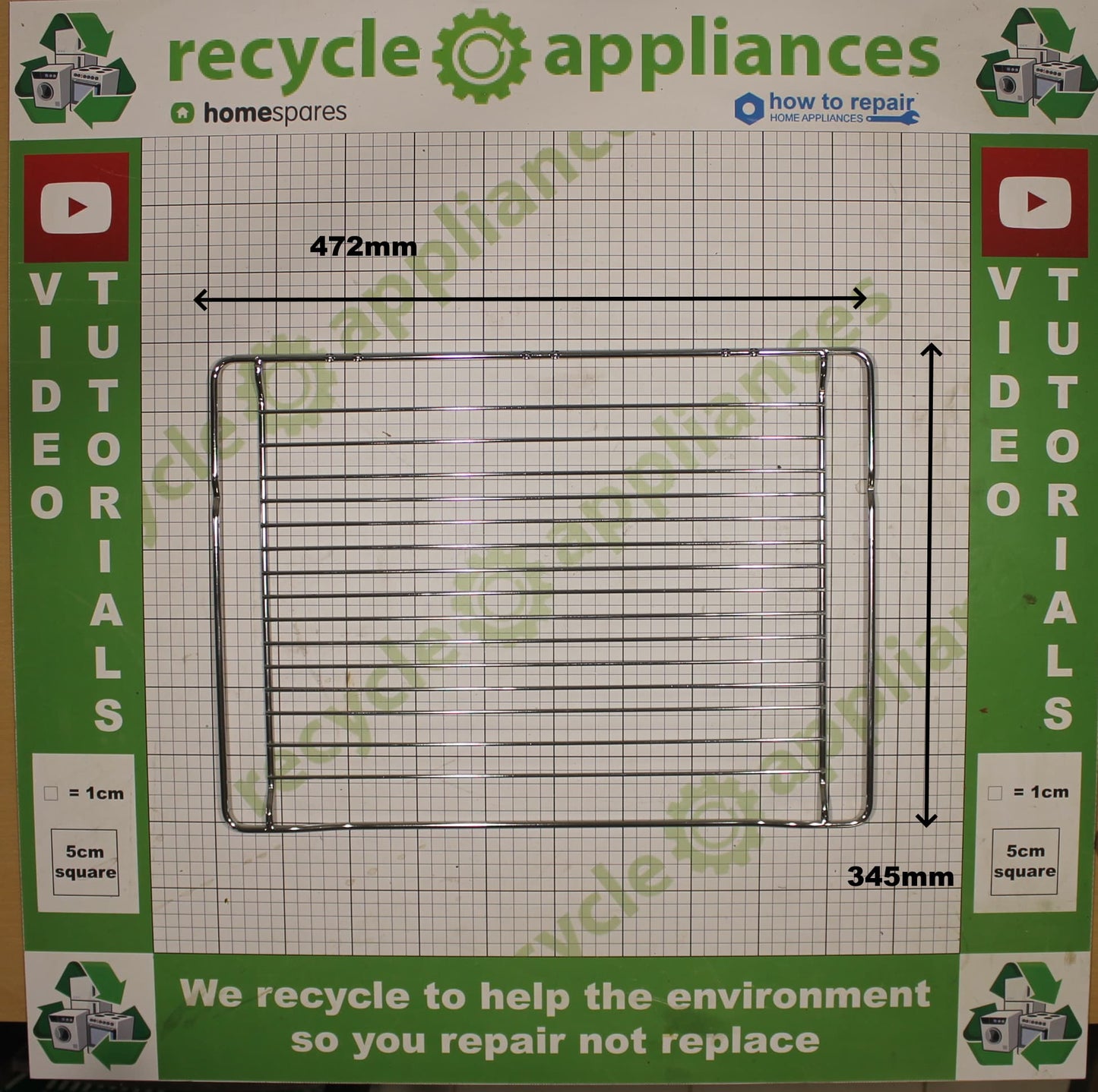 Cookology Midea Cooker Oven Shelf 472mm x 345mm