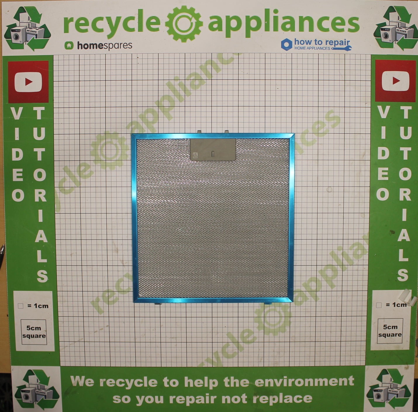 COOKOLOGY Cooker Hood Metal Filter 305mm wide 320 length