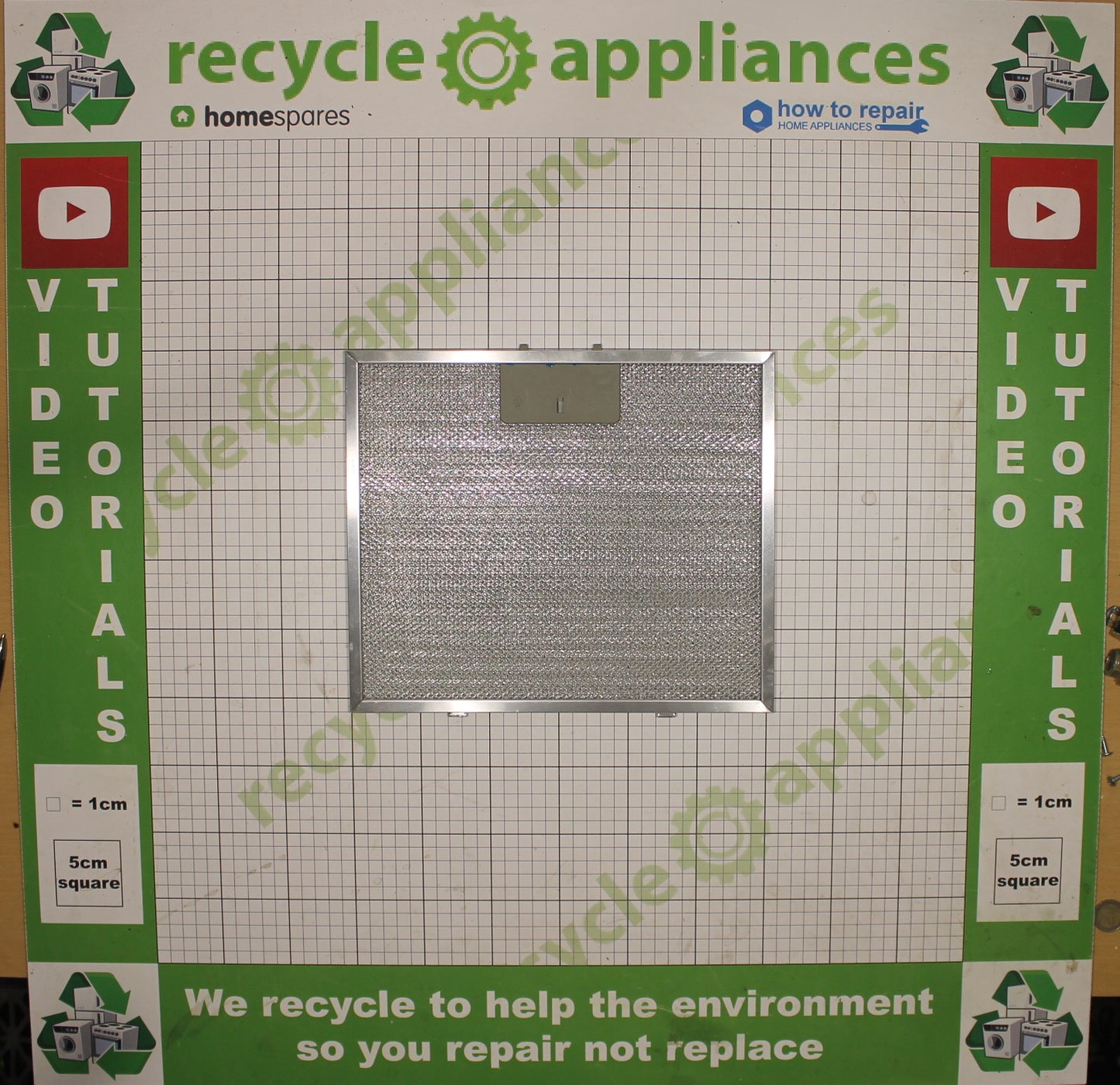 COOKOLOGY Cooker Hood Metal Filter 305mm wide 257 length