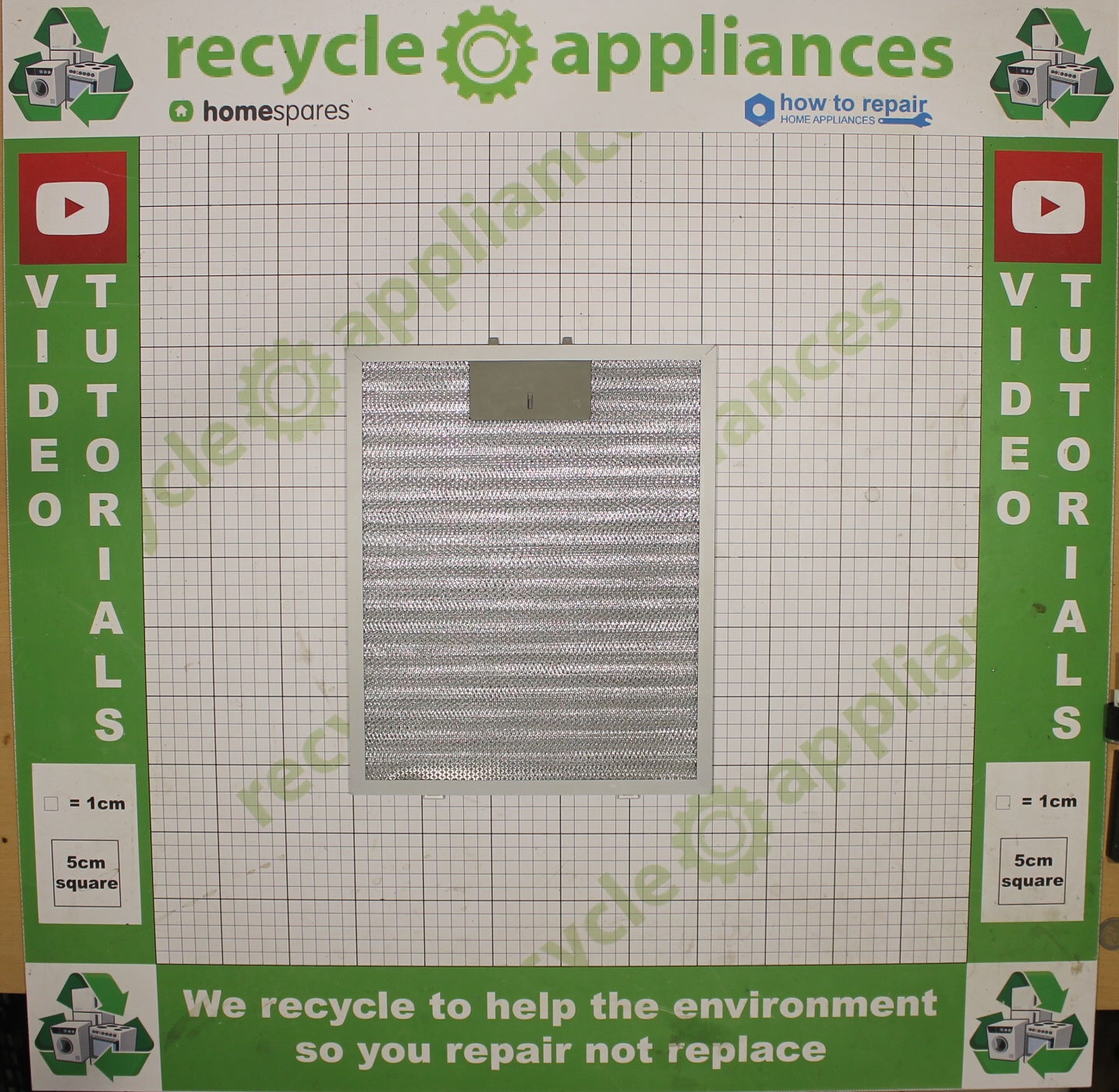 COOKOLOGY Cooker Hood Metal Filter 259mm wide 318 length