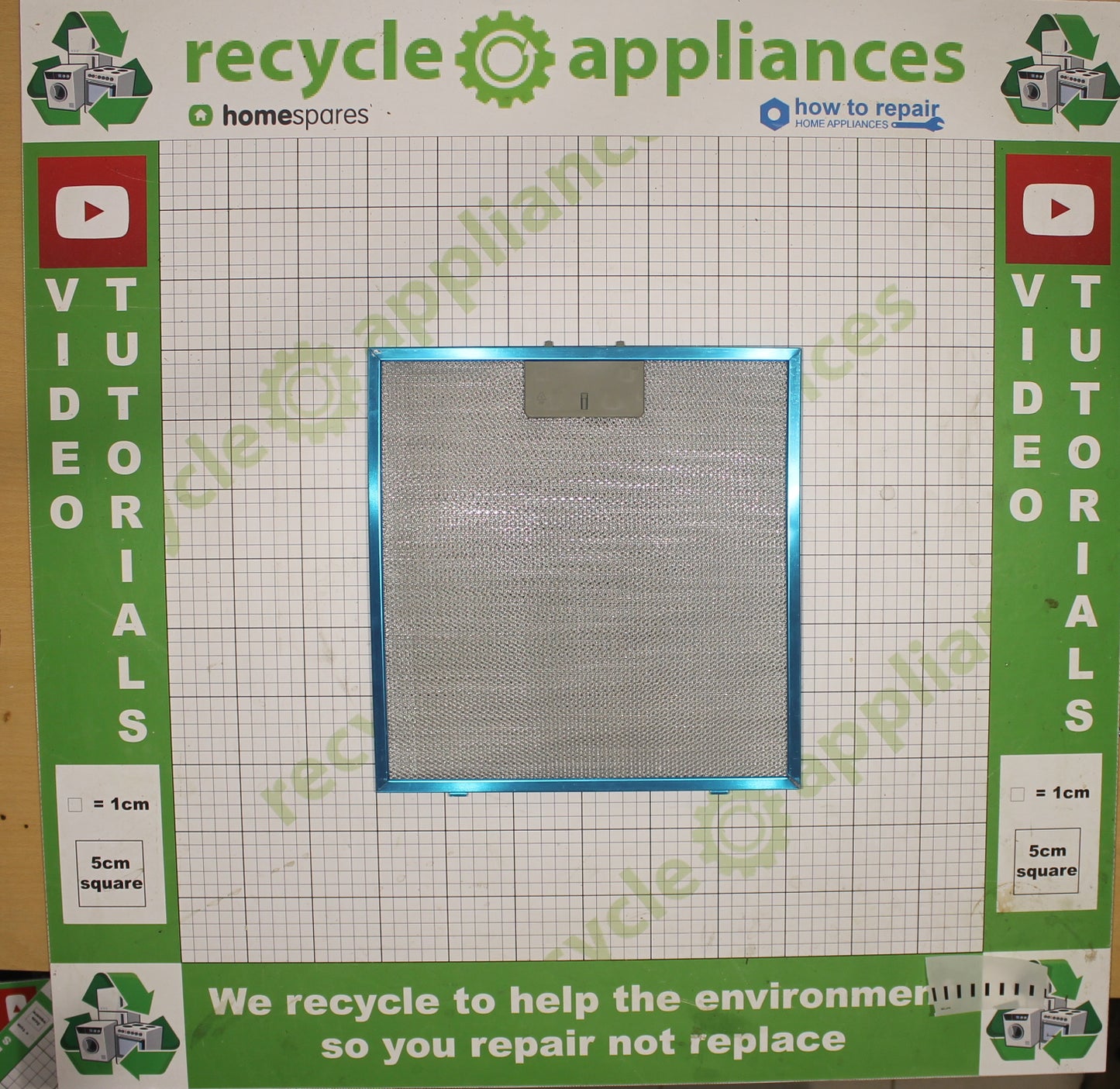 COOKOLOGY Cooker Hood Metal Filter 307mm wide 320 length