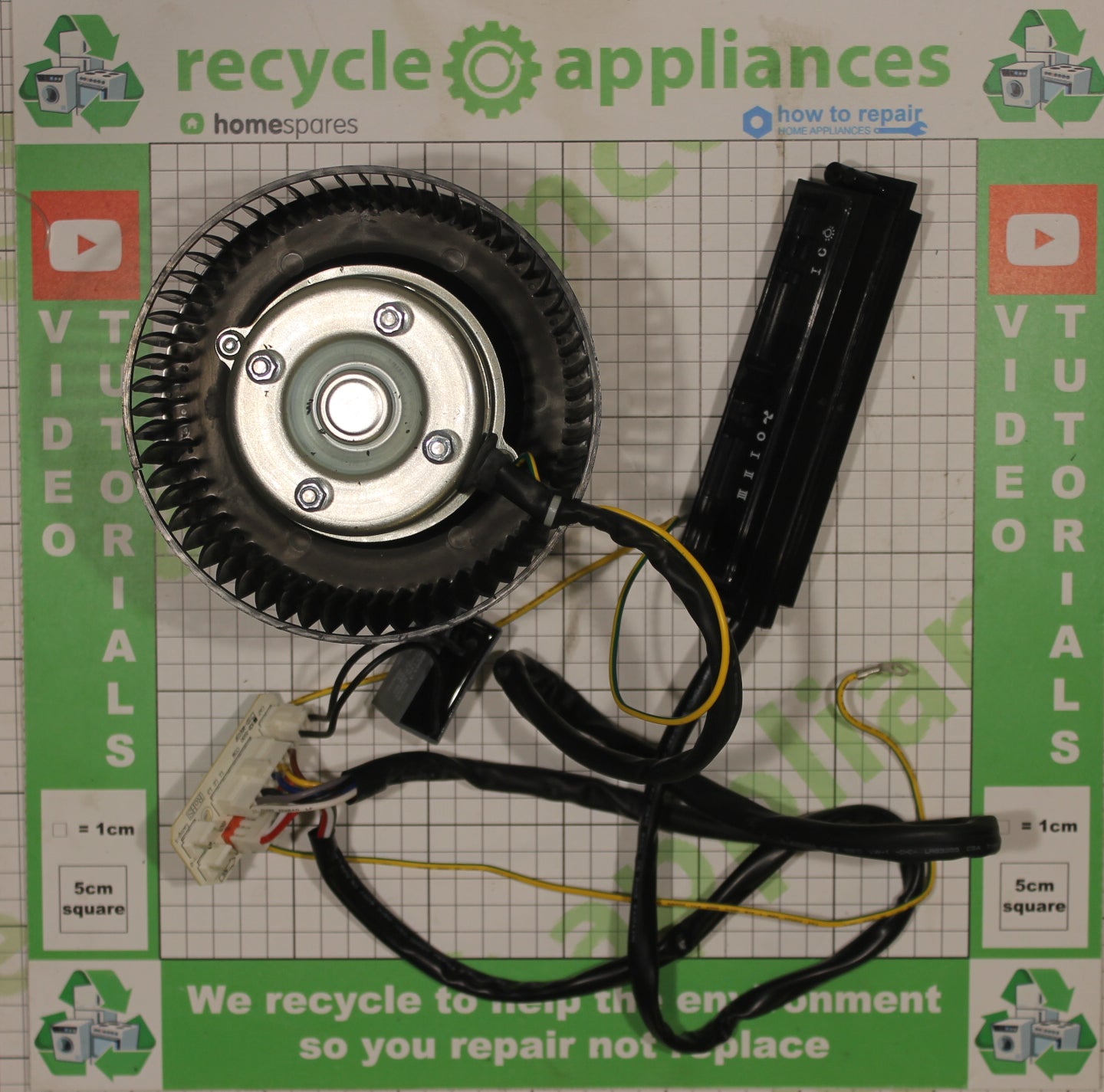 Cooker Hood Motor Assembly Including PCB of Cookology BUCH750SS