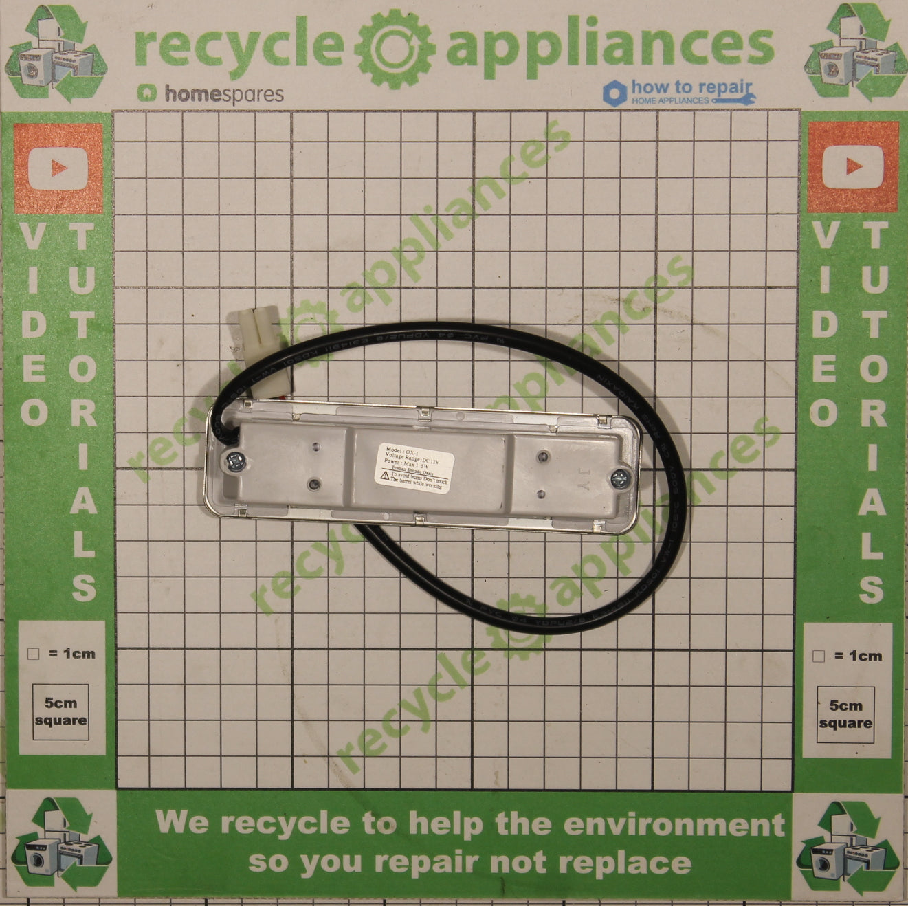 Cookology Midea Cooker Hood Light OX-1: 12V DC