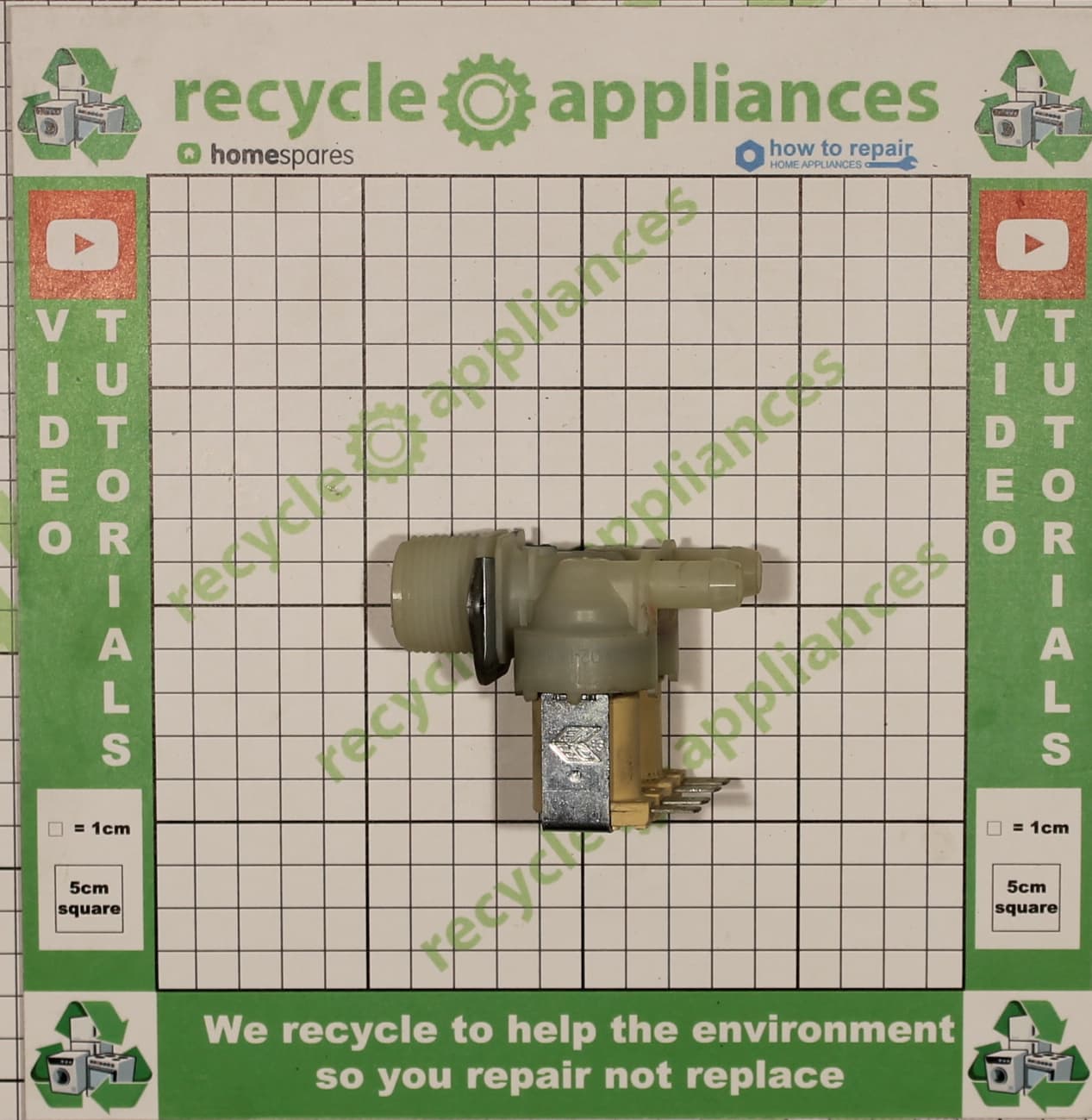 Samsung Washing Machine Cold Water Double Inlet Solenoid Valve 12mm Bore Outlets DC62-00024M