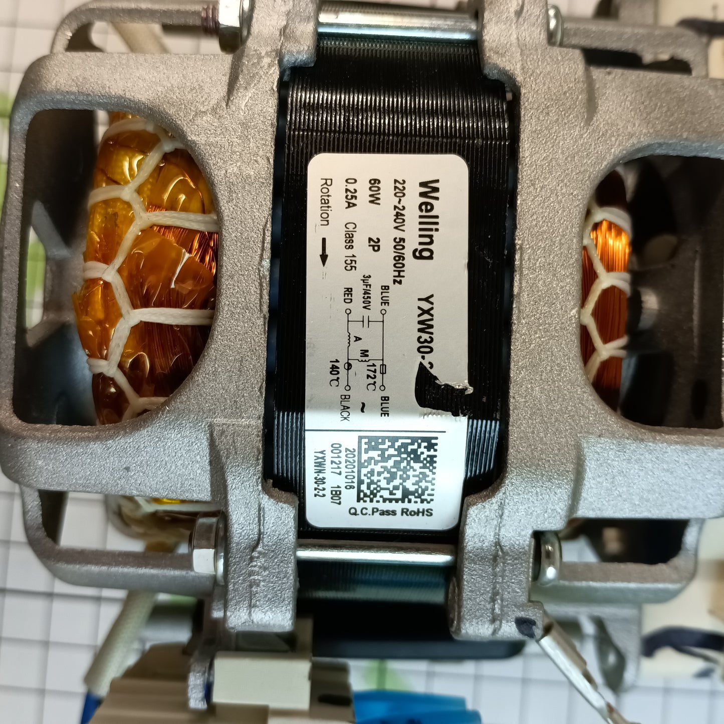 Cookology Dishwasher Main Motor Pump and Heating System Welling YXW30-2A YXWN-30-2-2 60W 11001010000058