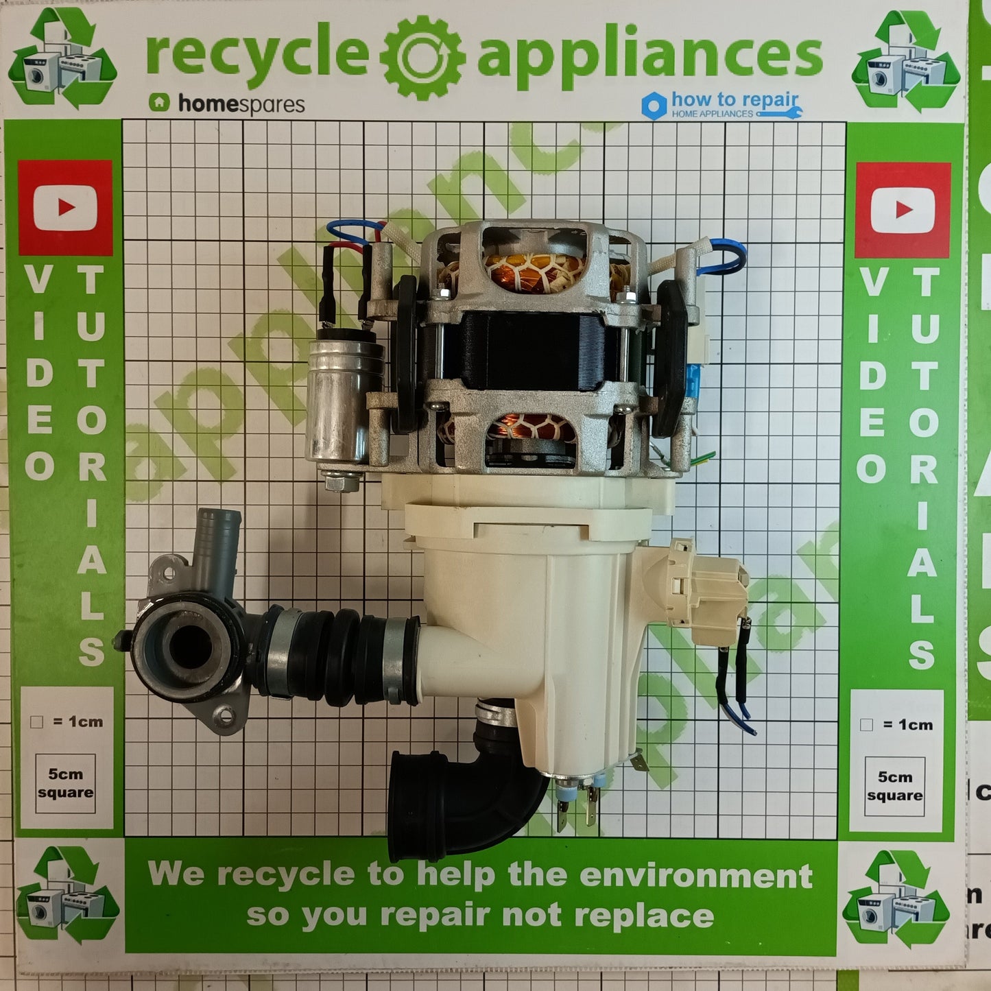 Cookology Dishwasher Main Motor Pump and Heating System Welling YXW30-2A YXWN-30-2-2 60W 11001010000058