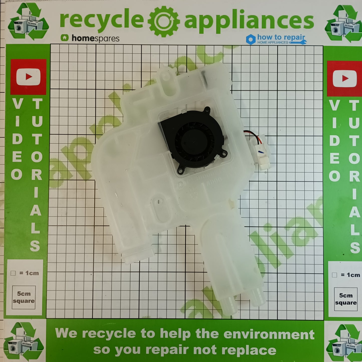 Cookology Midea Dishwasher Heat Exchange Fan Assembly 12176000022643 FS50152M