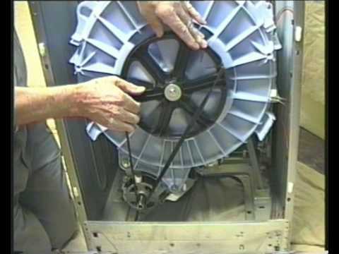 How to replace the belt on a washing machine.