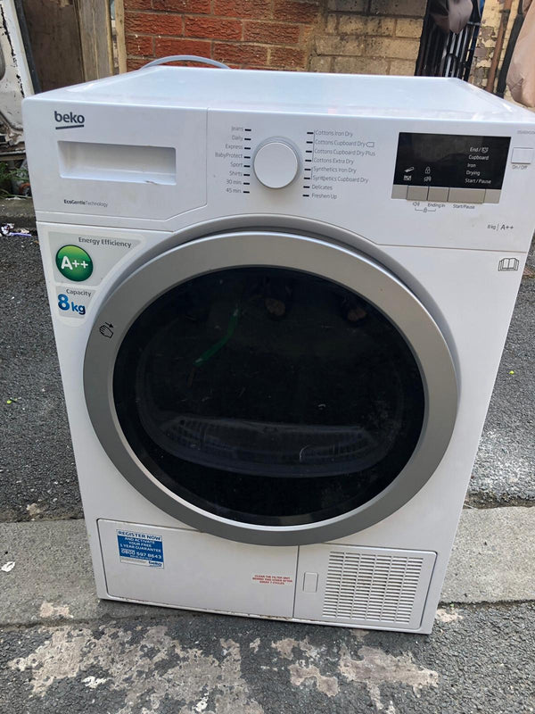 Beko condenser tumble dryer DSX83410W Not condensing the water