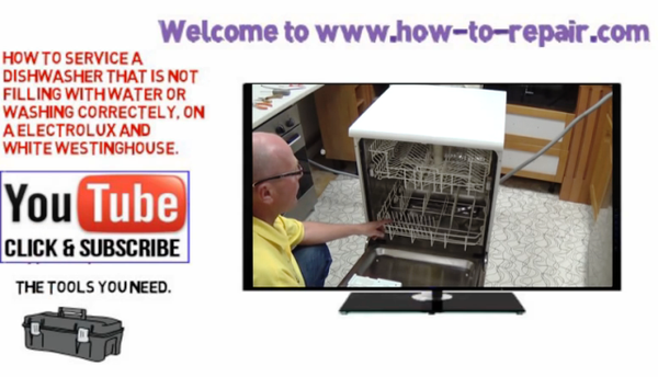 Dishwasher not filling with water or washing correctly. How service the appliance.