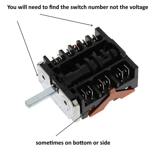 Oven not turning on cant find make or seletor switch number.