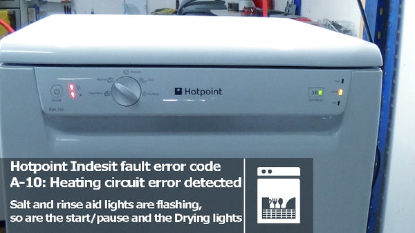 Hotpoint Aquarius FDM Dishwasher flashing lights and there fault codes