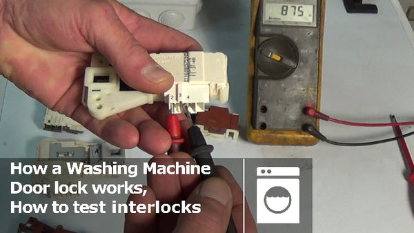 How a washing machine door lock or interlock works