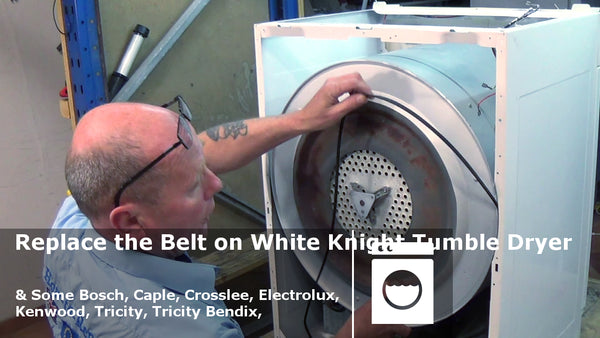 Replacing White Knight Tumble Dryer Belt and other makes listed