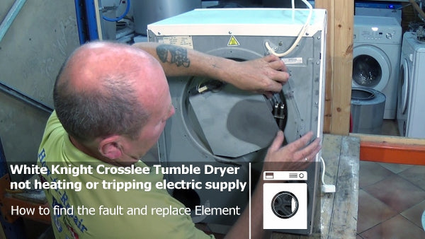 White Knight Crosslee Compact Tumble Dryer not heating or tripping electric supply