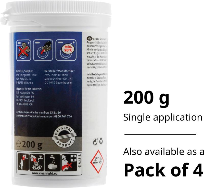 Bosch Neff Siemens Washing Machine Cleaner 200g 00311925