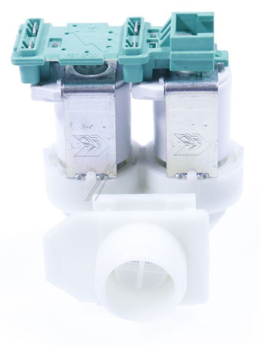 Bosch Neff Siemens Cold Water Double Solenoid Inlet Valve : 180Deg. With 10.5 Bore Outlets 10031360