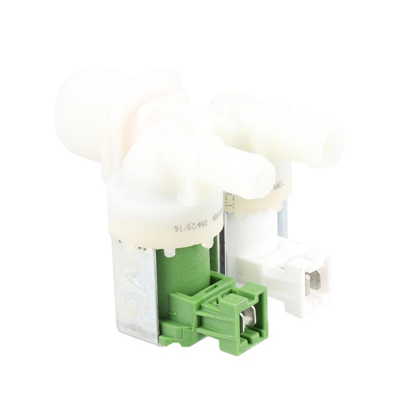 Electrolux Group Cold Water Double Inlet Solenoid Valve : 180DEG. With Protected Tag Fitting 1249471051