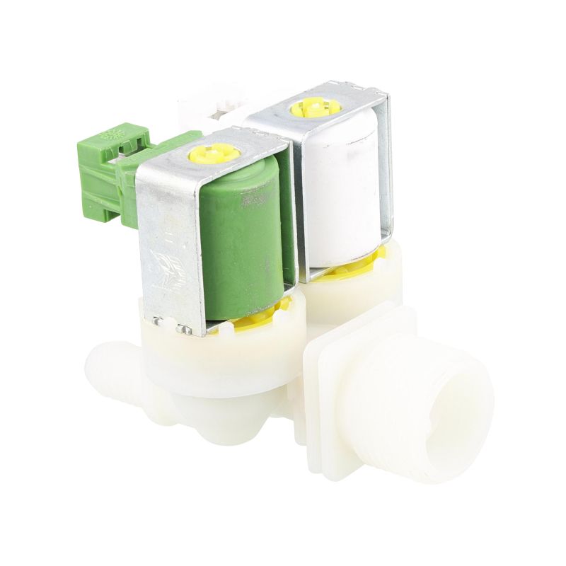 Electrolux Group Cold Water Double Inlet Solenoid Valve : 180DEG. With Protected Tag Fitting 1249471051