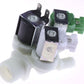 Electrolux Group Cold Water Triple Inlet Solenoid Valve 180Deg. With 2 Protected Tag Fitting & 1 Open Tag Fitting 1249472141