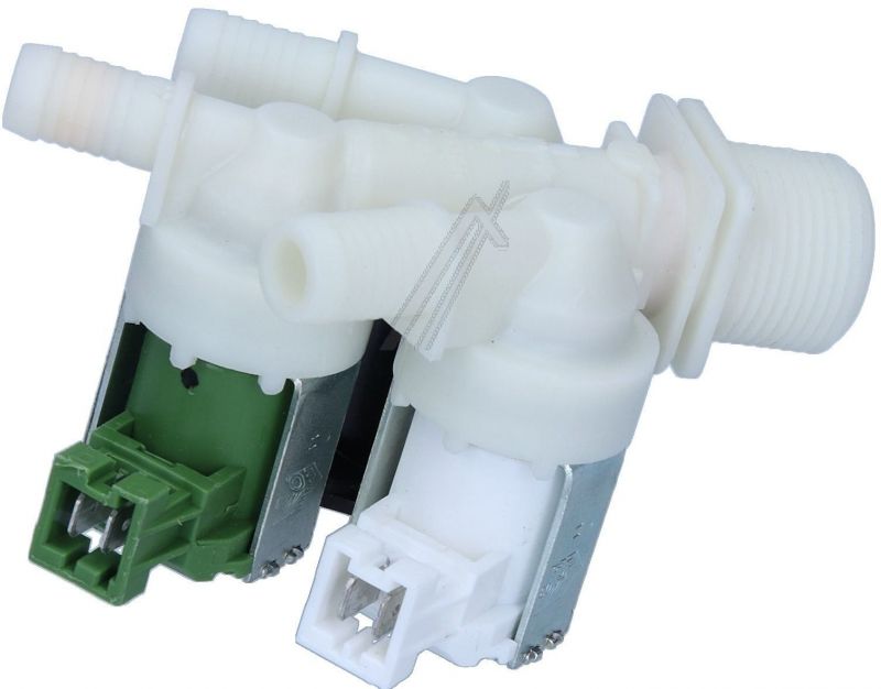Electrolux Group Cold Water Triple Inlet Solenoid Valve 180Deg. With 2 Protected Tag Fitting & 1 Open Tag Fitting 1249472141