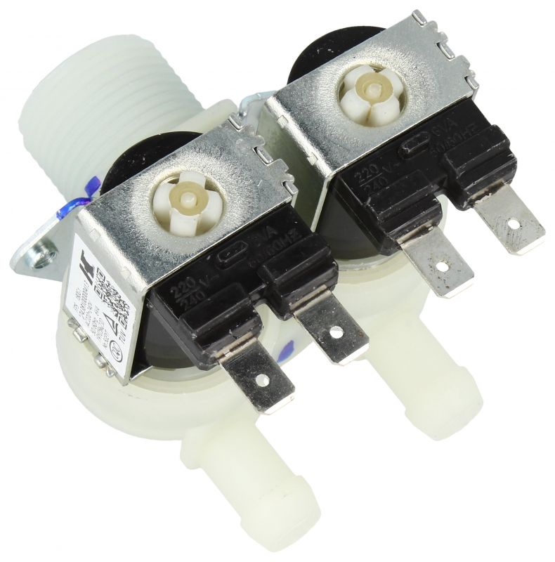 Cold Water Double Solenoid Inlet Valve : 180Deg. With 12 Bore Outlets 17438100000413