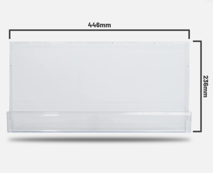 Genuine Beko Freezer Drawer Front Cover (390 x 240mm) C00915780