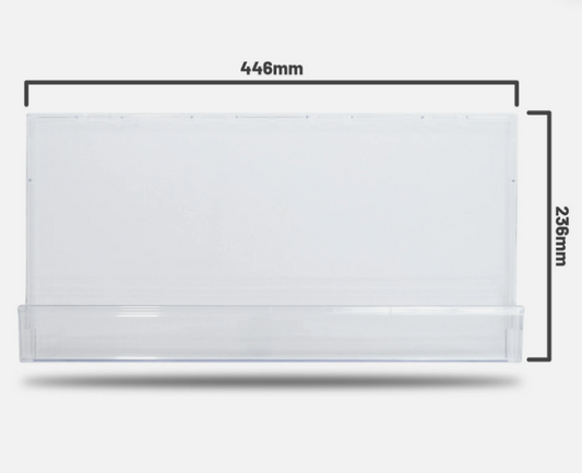 Genuine Beko Freezer Drawer Front Cover (390 x 240mm) C00915780
