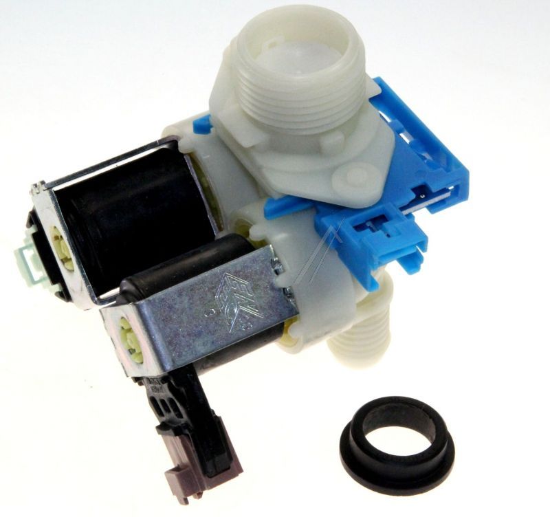 Electrolux Group Cold Water Double Solenoid Inlet Valve : 180Deg. & Protected Push Connectors 4055017166