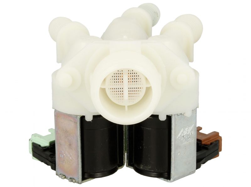 Electrolux Group Cold Water Triple Inlet Solenoid Valve : 180Deg. With Protected (push) Connectors 50297037009