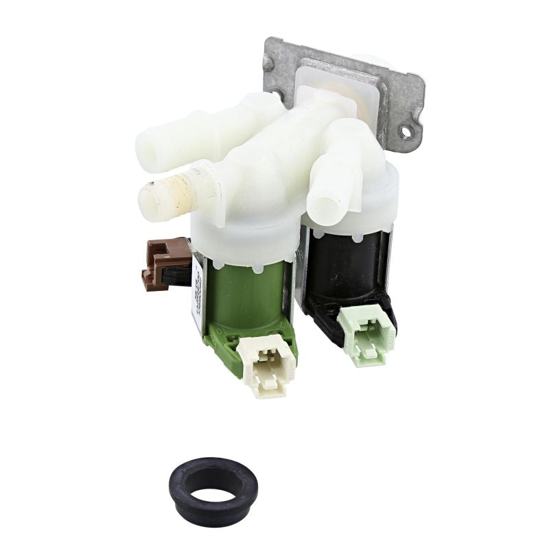 Electrolux Group Cold Water Triple Inlet Solenoid Valve : 180Deg. With Protected (push) Connectors 50297037009
