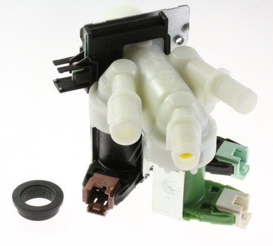 Electrolux Group Cold Water Triple Solenoid Inlet Valve : 180Deg. With Protected (push) Connectors 50297043007
