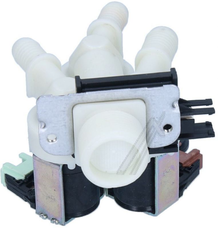 Electrolux Group Cold Water Triple Solenoid Inlet Valve : 180Deg. With Protected (push) Connectors 50297043007