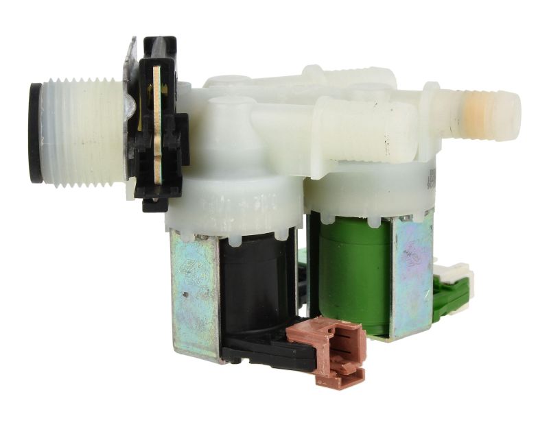 Electrolux Group Cold Water Triple Solenoid Inlet Valve : 180Deg. With Protected (push) Connectors 50297043007