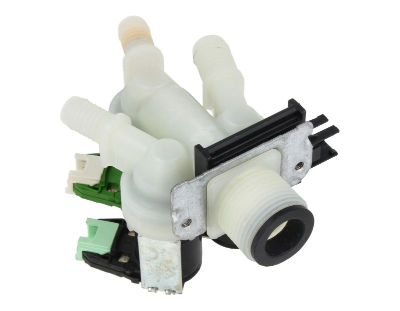 Electrolux Group Cold Water Triple Solenoid Inlet Valve : 180Deg. With Protected (push) Connectors 50297043007