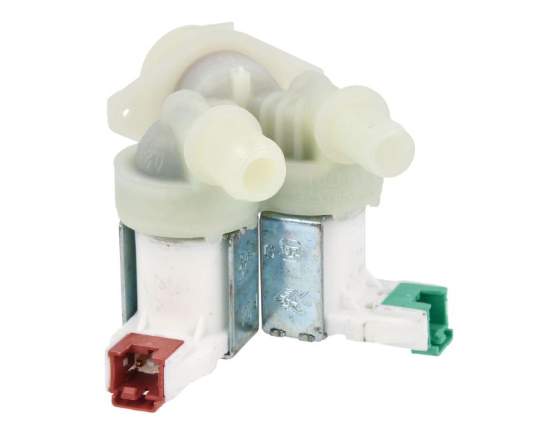 Electrolux Group Cold Water Double Solenoid Inlet Valve : 180Deg. With Protected (push) Connectors 8074876221