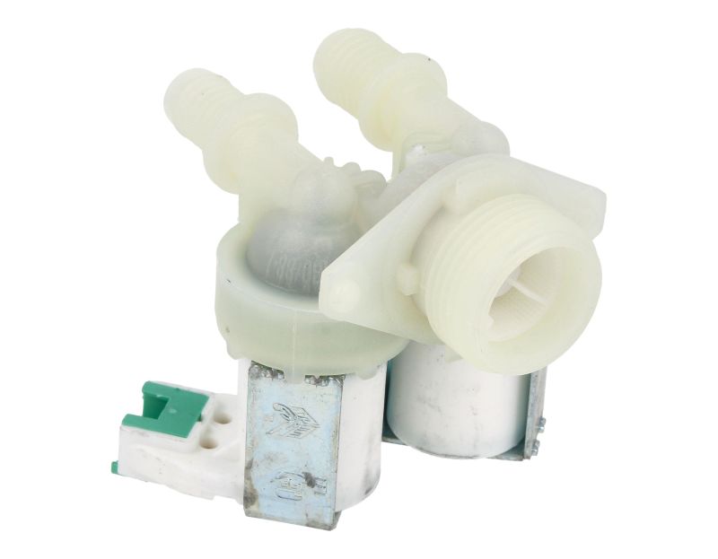 Electrolux Group Cold Water Double Solenoid Inlet Valve : 180Deg. With Protected (push) Connectors 8074876221