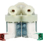 Electrolux Group Cold Water Double Solenoid Inlet Valve : 180Deg. With Protected (push) Connectors 8074876221