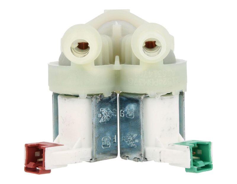 Electrolux Group Cold Water Double Solenoid Inlet Valve : 180Deg. With Protected (push) Connectors 8074876221