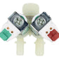 Electrolux Group Cold Water Double Solenoid Inlet Valve : 180Deg. With Protected (push) Connectors 8074876221