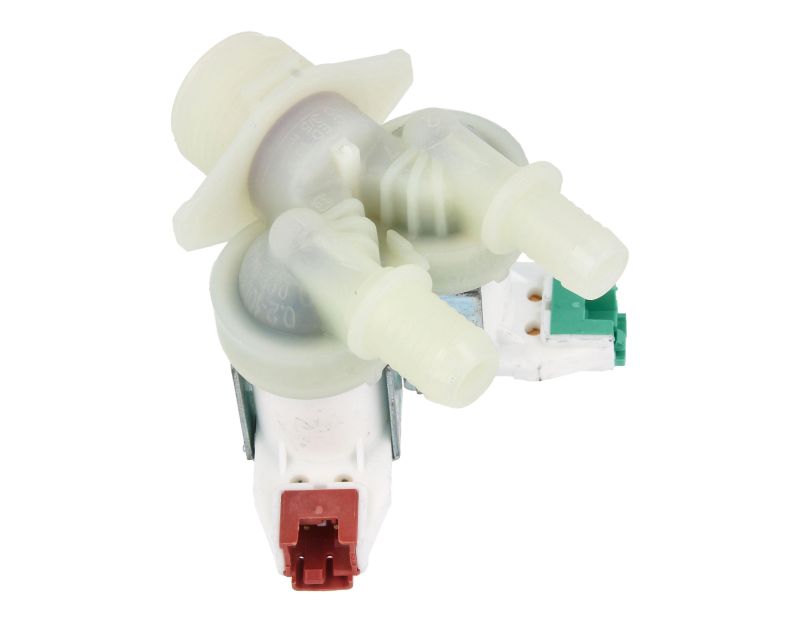 Electrolux Group Cold Water Double Solenoid Inlet Valve : 180Deg. With Protected (push) Connectors 8074876221