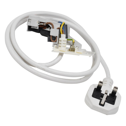 Ariston Hotpoint Indesit Whirlpool Washing Machine Power Cord UK Type Mains Lead Plug 1.2m C00381190