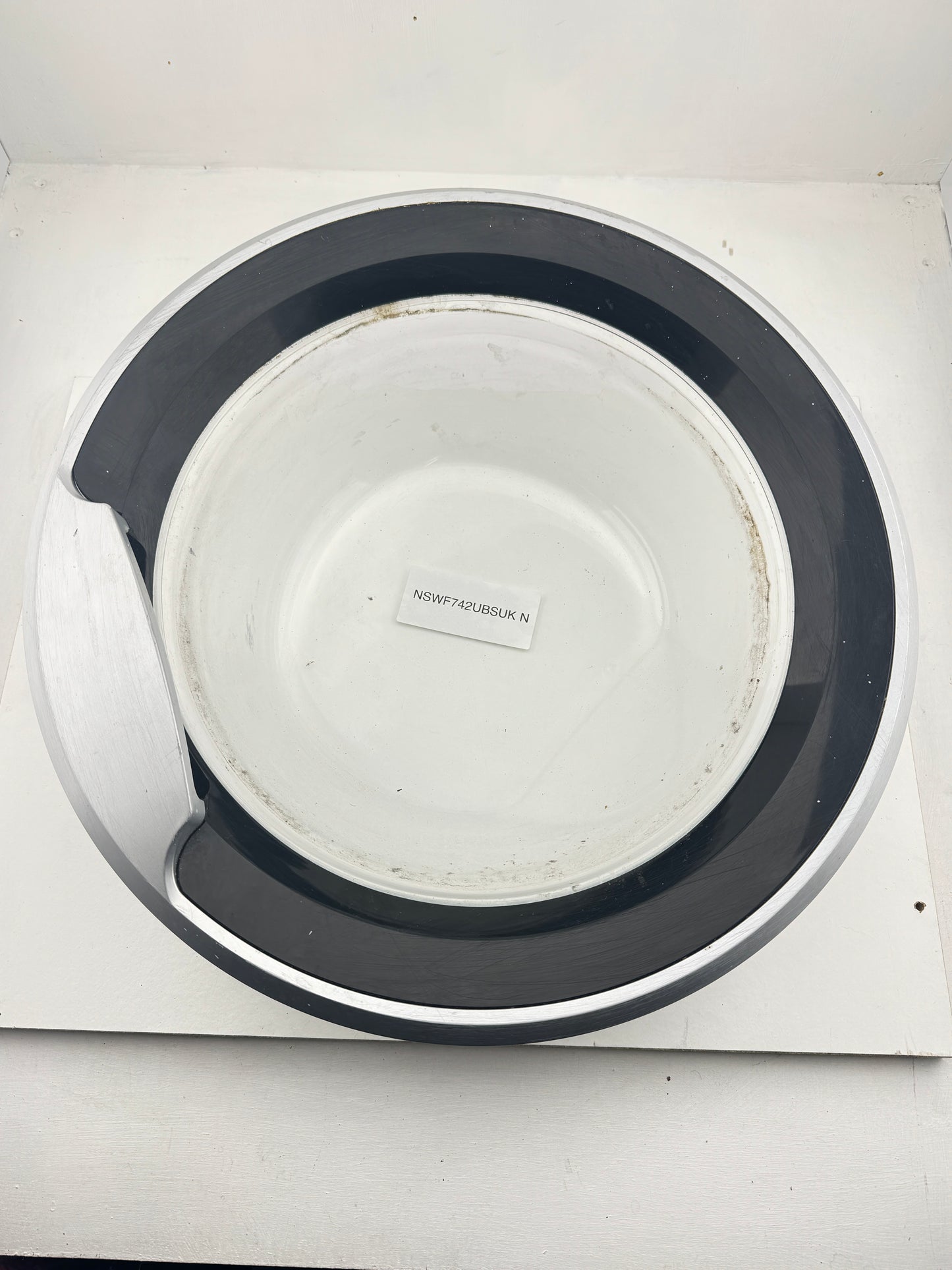 Door Assembly For Hotpoint NSWF742UBSUK with Hinges