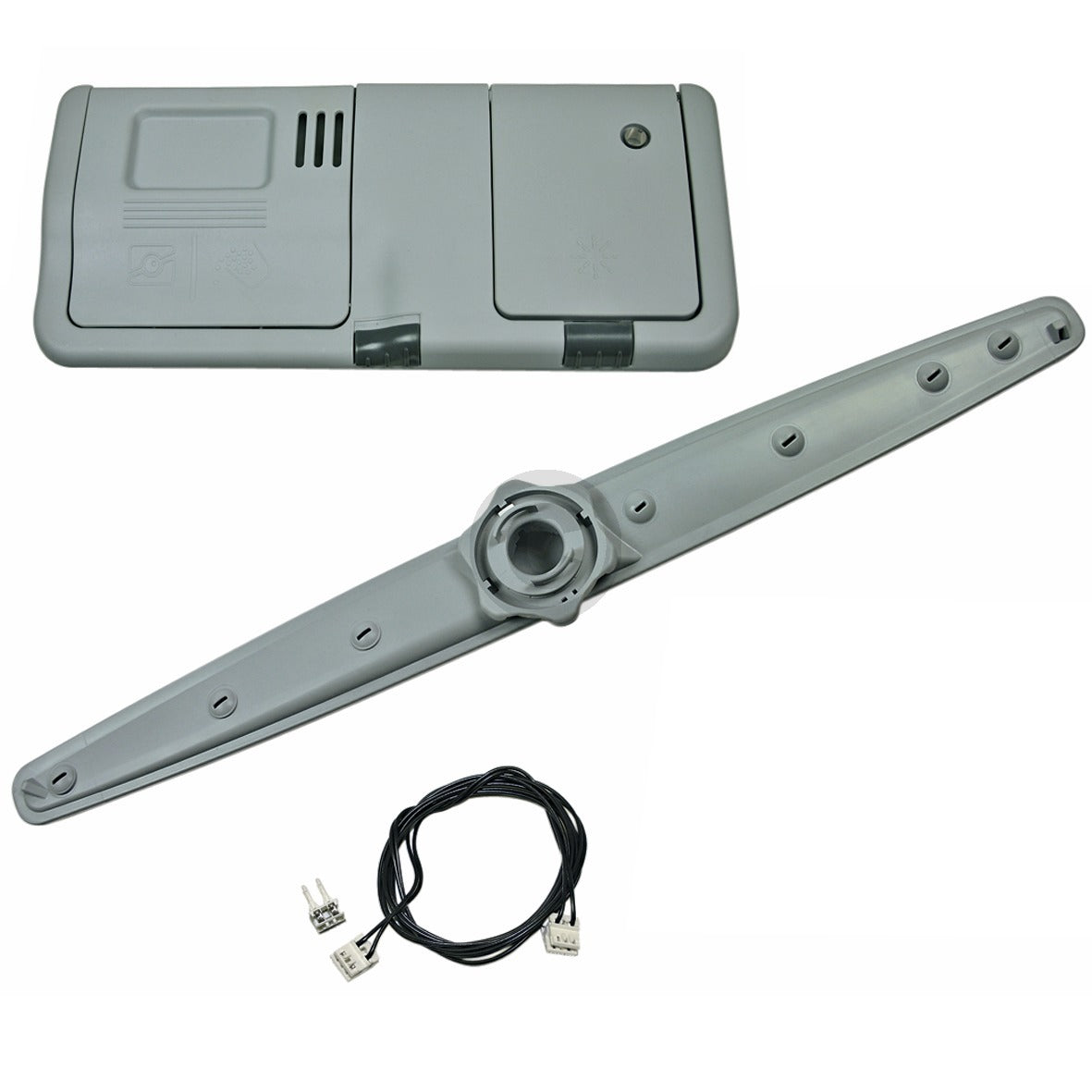 Bauknecht Ignis Whirlpool Dishwasher Detergent & Rinse Aid Dispenser Kit with Spray Arm C00311147