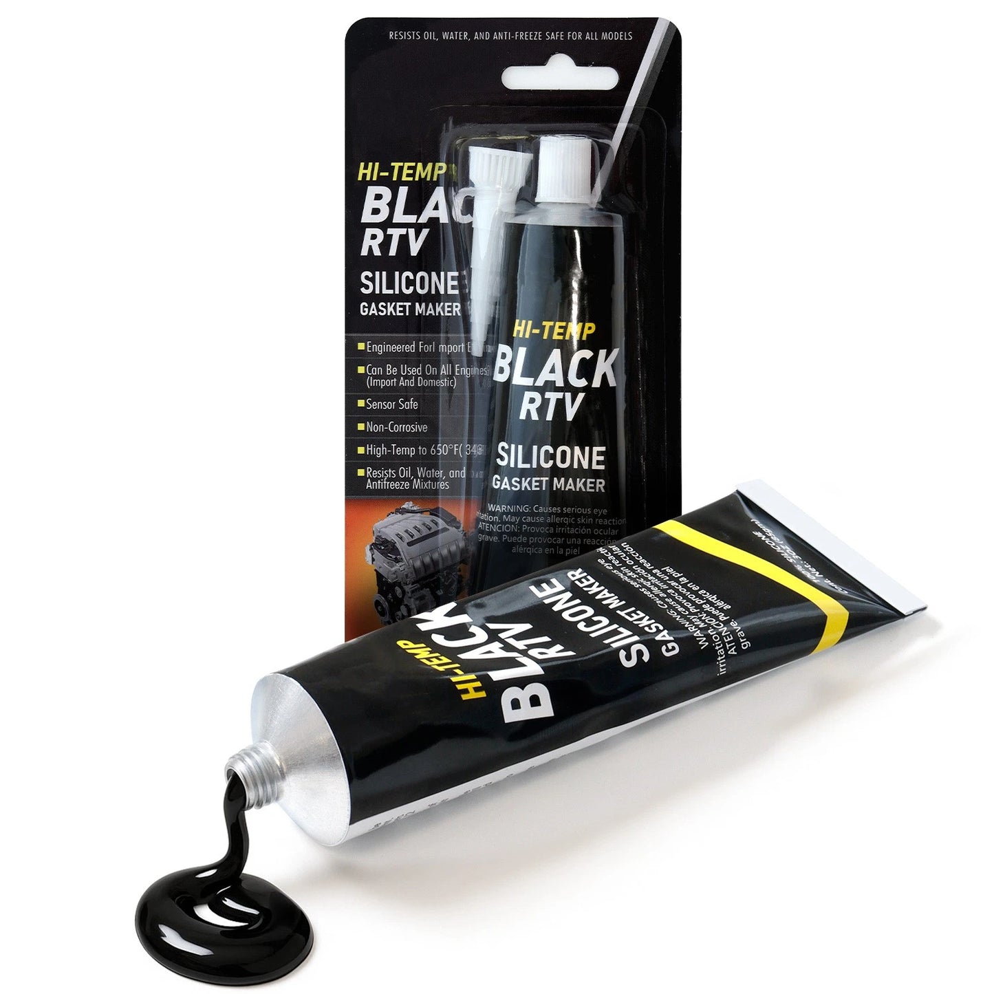 Black Silicone High Temperature Gasket Maker (85g) – Universal RTV Sealant