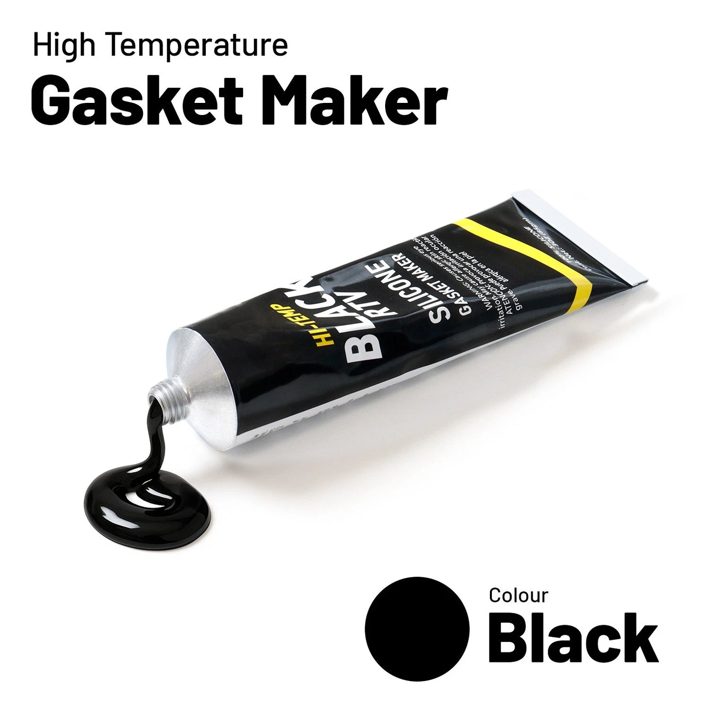 Black Silicone High Temperature Gasket Maker (85g) – Universal RTV Sealant