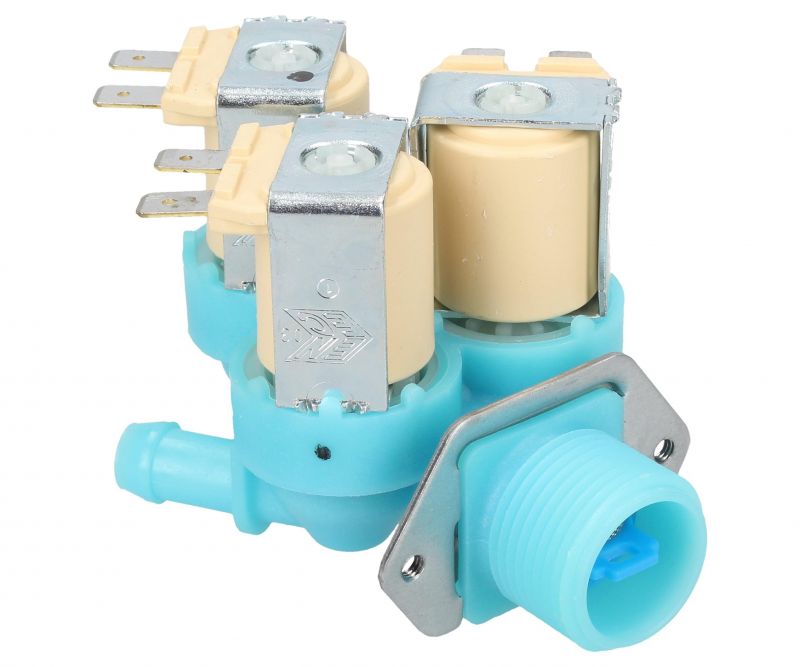 Samsung Cold Water Triple Solenoid Inlet Valve : Elbi C-407/19-B18 33090157/369 180Deg. DC6200233D