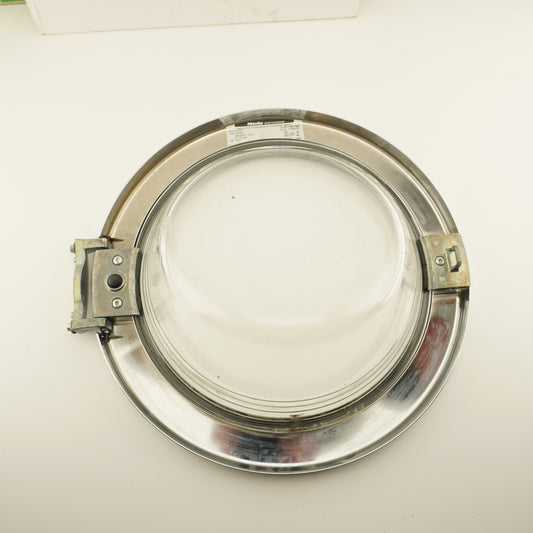 Miele Washing machine door assembly, including hinge, catch, Glass bowl 06044801 5753075 06627093